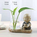 Glass Transparent Water Cultivation Green Dish Ware Flower Pot