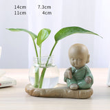 Glass Transparent Water Cultivation Green Dish Ware Flower Pot
