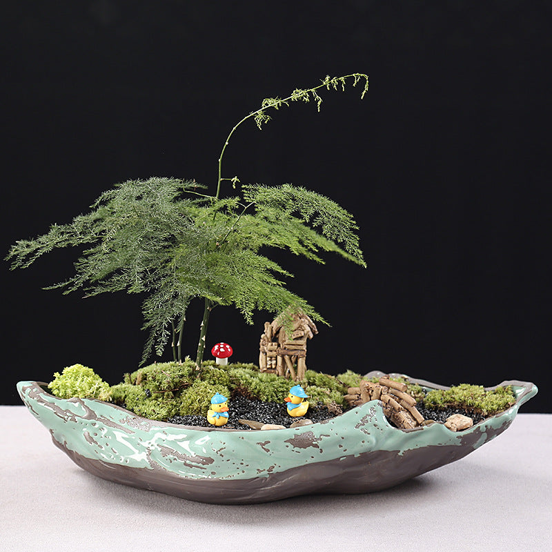 Ceramic Zisha Orchid Planting Bonsai Living Room Bonsai Basin