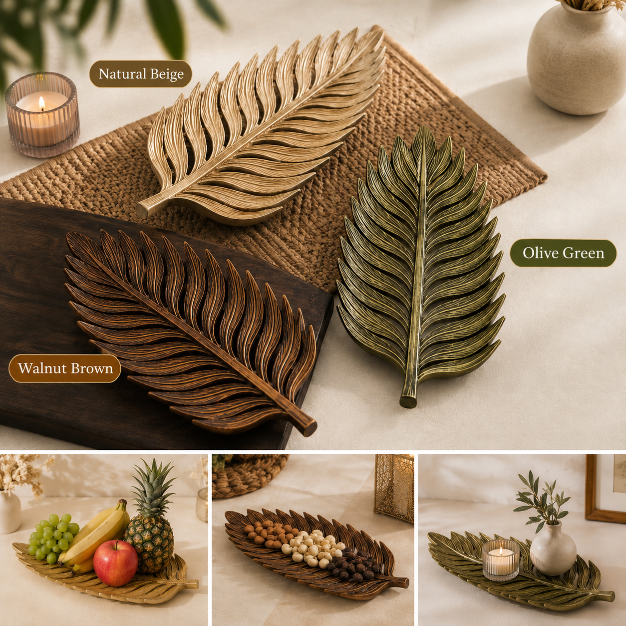 Luxicoo Leaf Shape Ceramic Tray