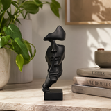 Large silent thinker face with different varients