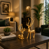 2 Piece Reindeer Figurines Decor Nordic European Style