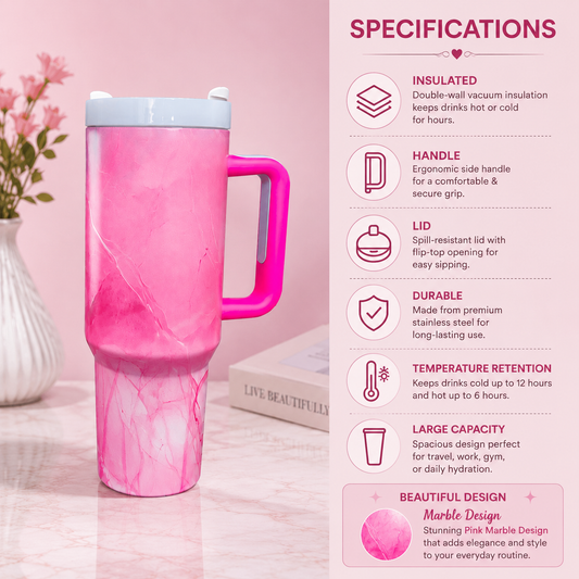 Imported DurableTumbler with marble design