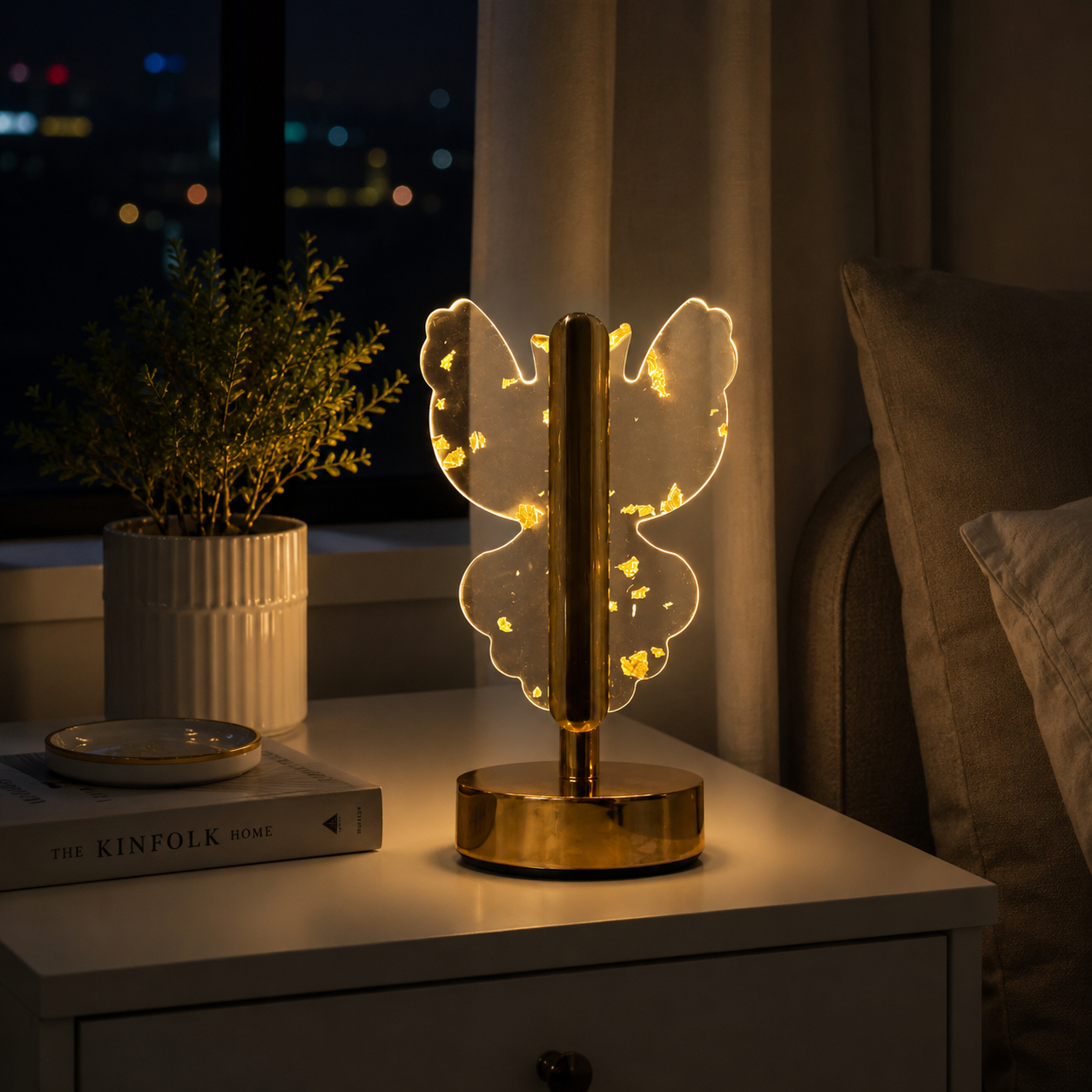 Premium butterfly shape Crystal Lamp