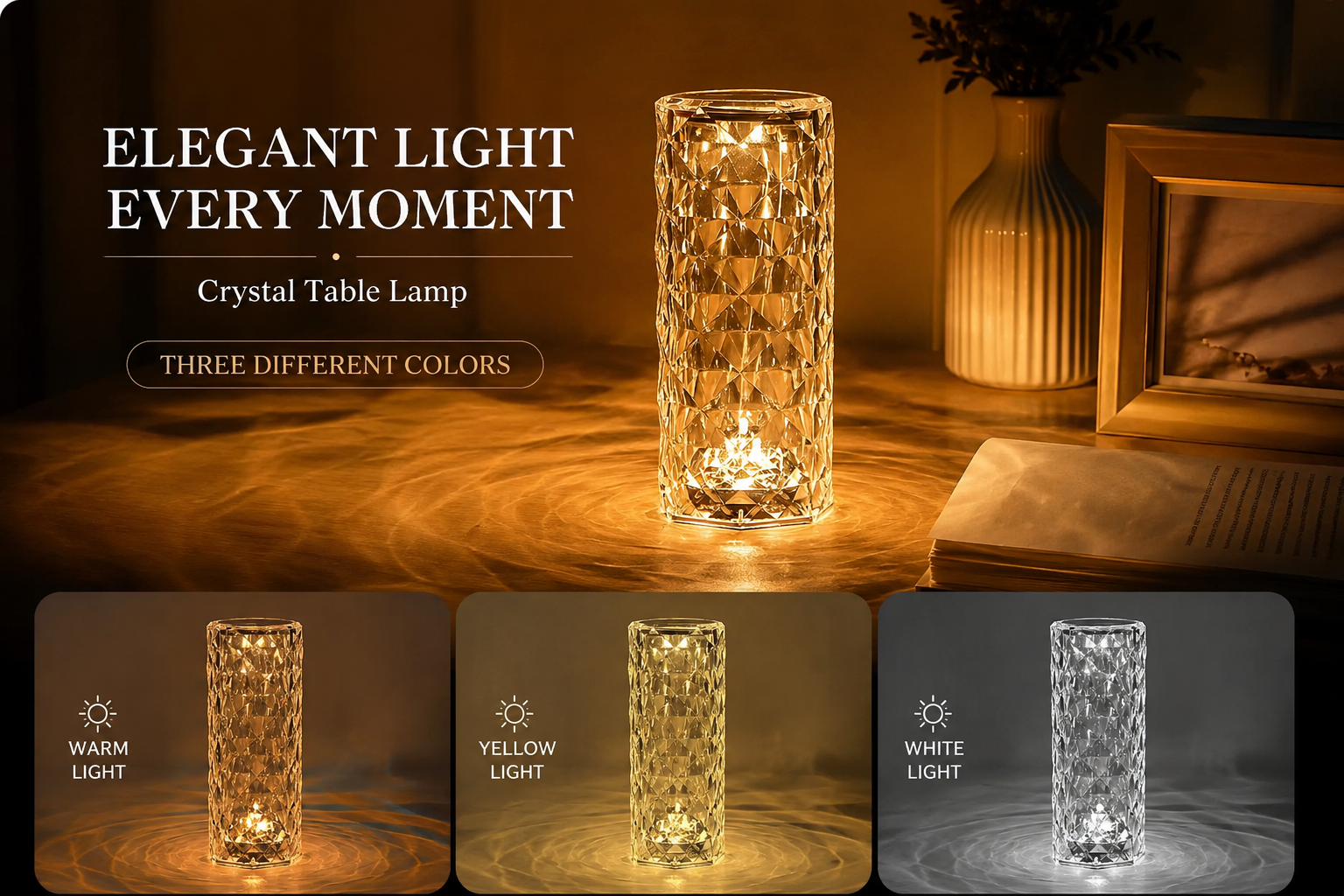 Unique diamond Design Crystal Lamp