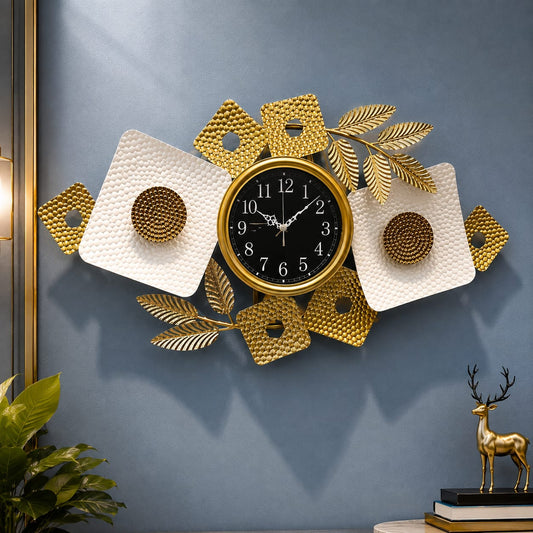 Royal Bloom Leaf Wall Clock