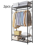 3-in-1 Floor-standing Foldable Clothes Drying Rack For The Bedroom